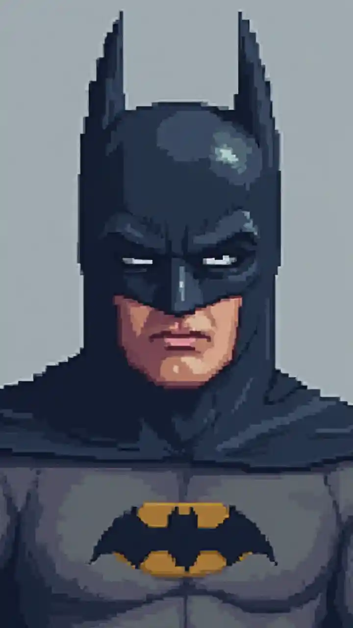 Chân dung Batman nghệ thuật 8-bit