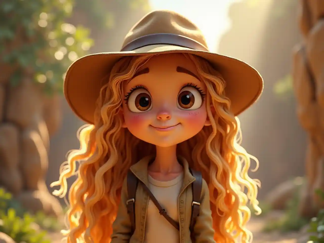 Avontuurlijk blond meisje in Disney stijl, image size:1280x960