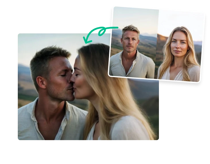 Crear escenas de besos dinámicos a partir de una sola imagen 