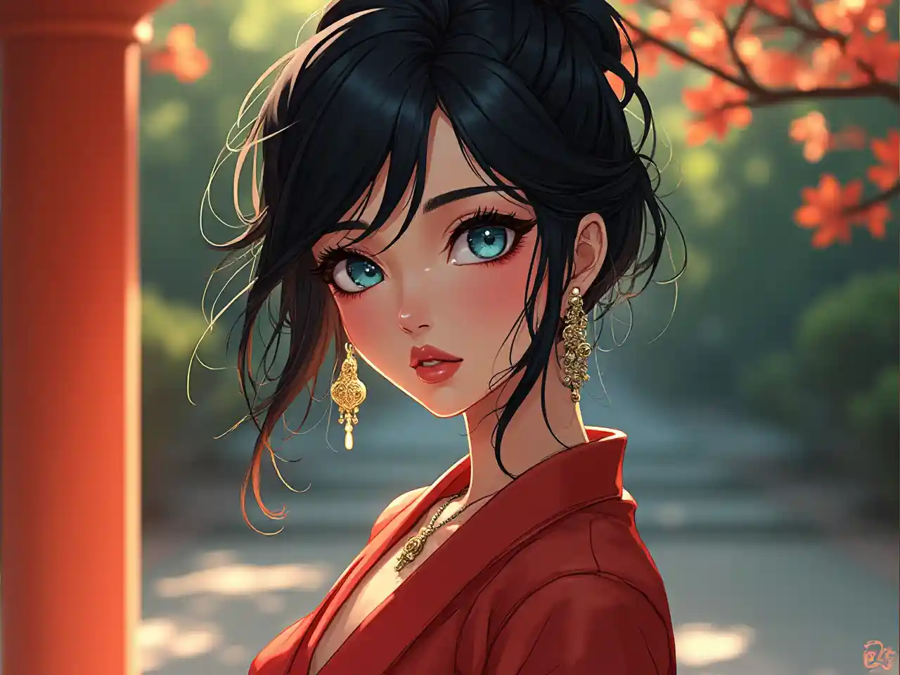 Sommerens essens i et fantastisk anime-portrett, image size:1280x960