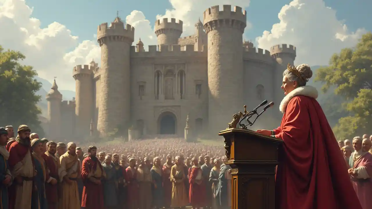 A Royal Speech Delivered By The Queen At The Castle