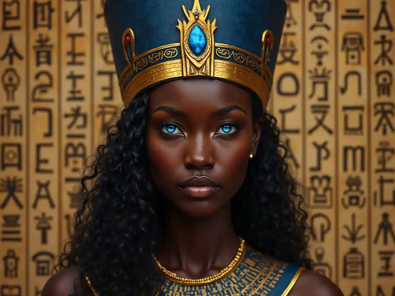 Et fengende bilde av en egyptisk dronning, image size:1280x960