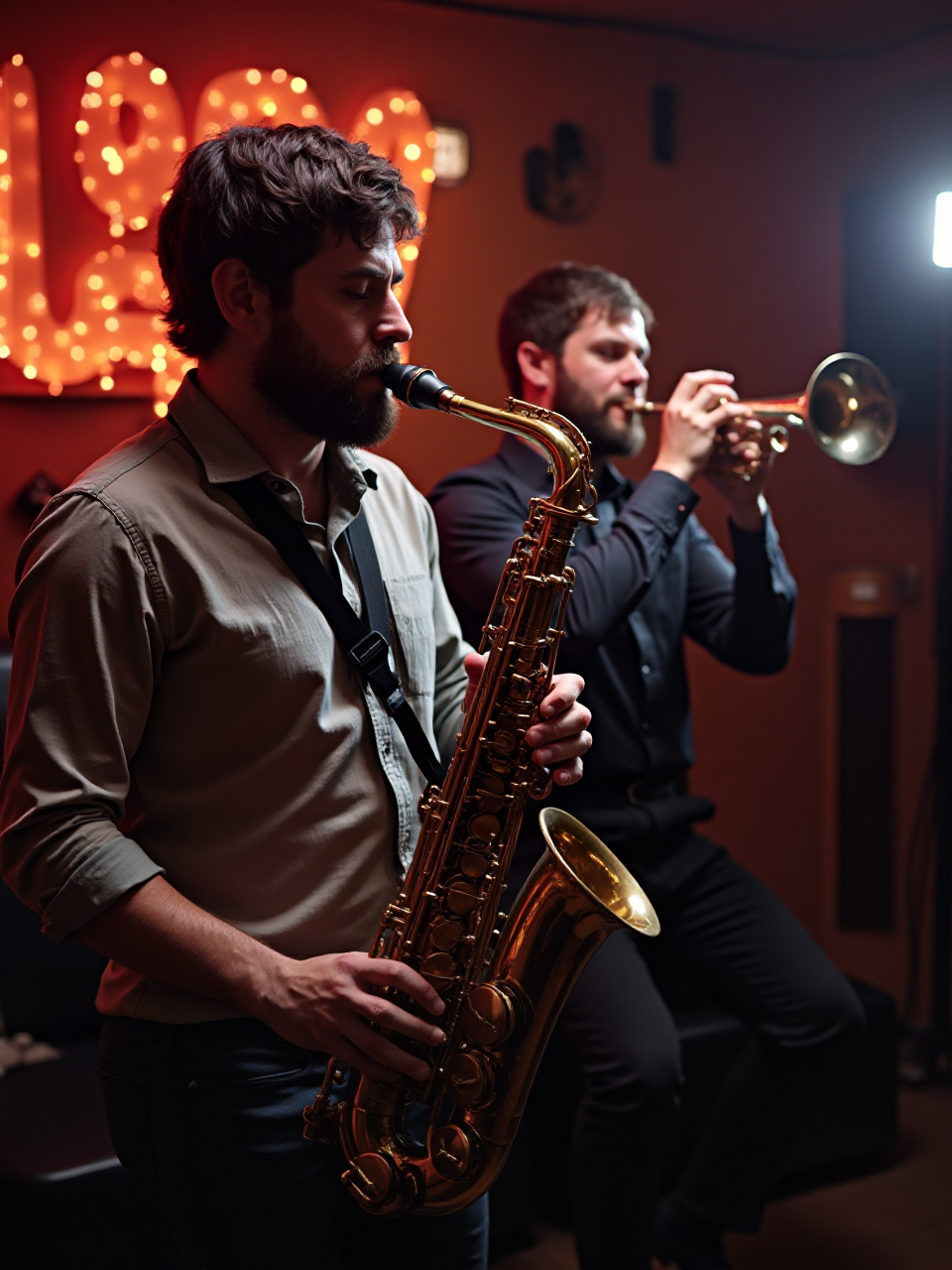 Saxophonist and Trumpeter