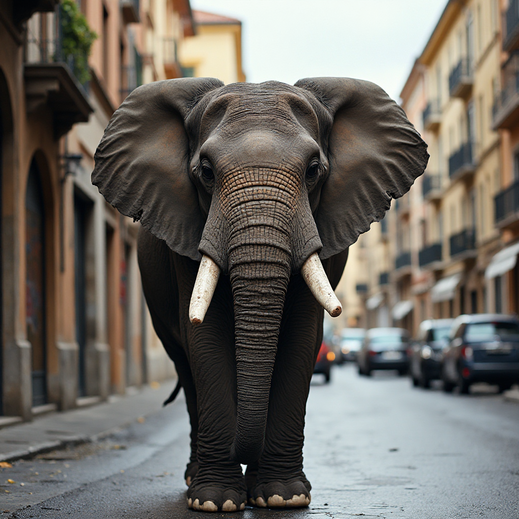 Elephant in Street