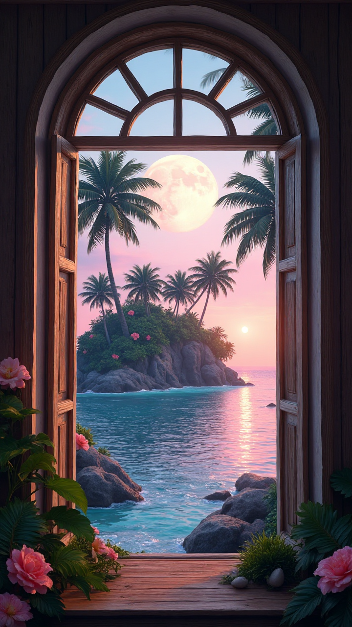 Tropical Island Scene