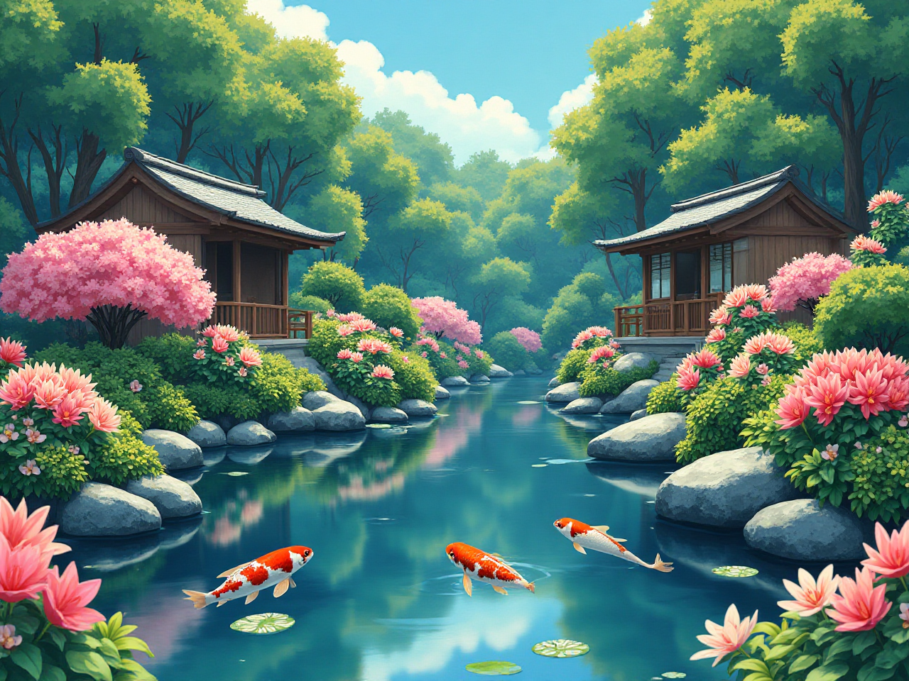 Cherry Blossom Garden