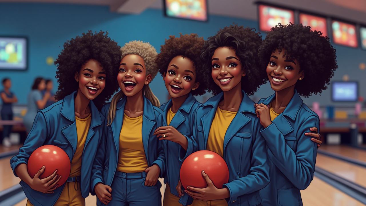 Teen Girls Bowling