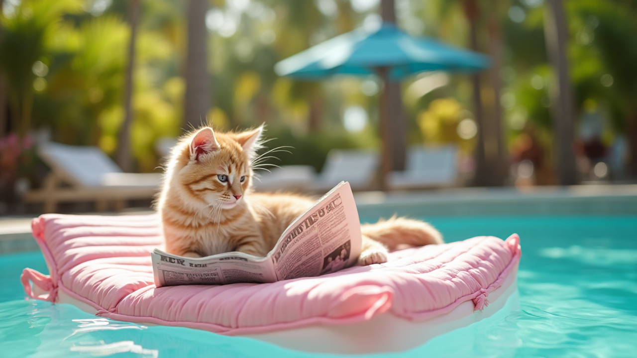 Kitten Sunbathing