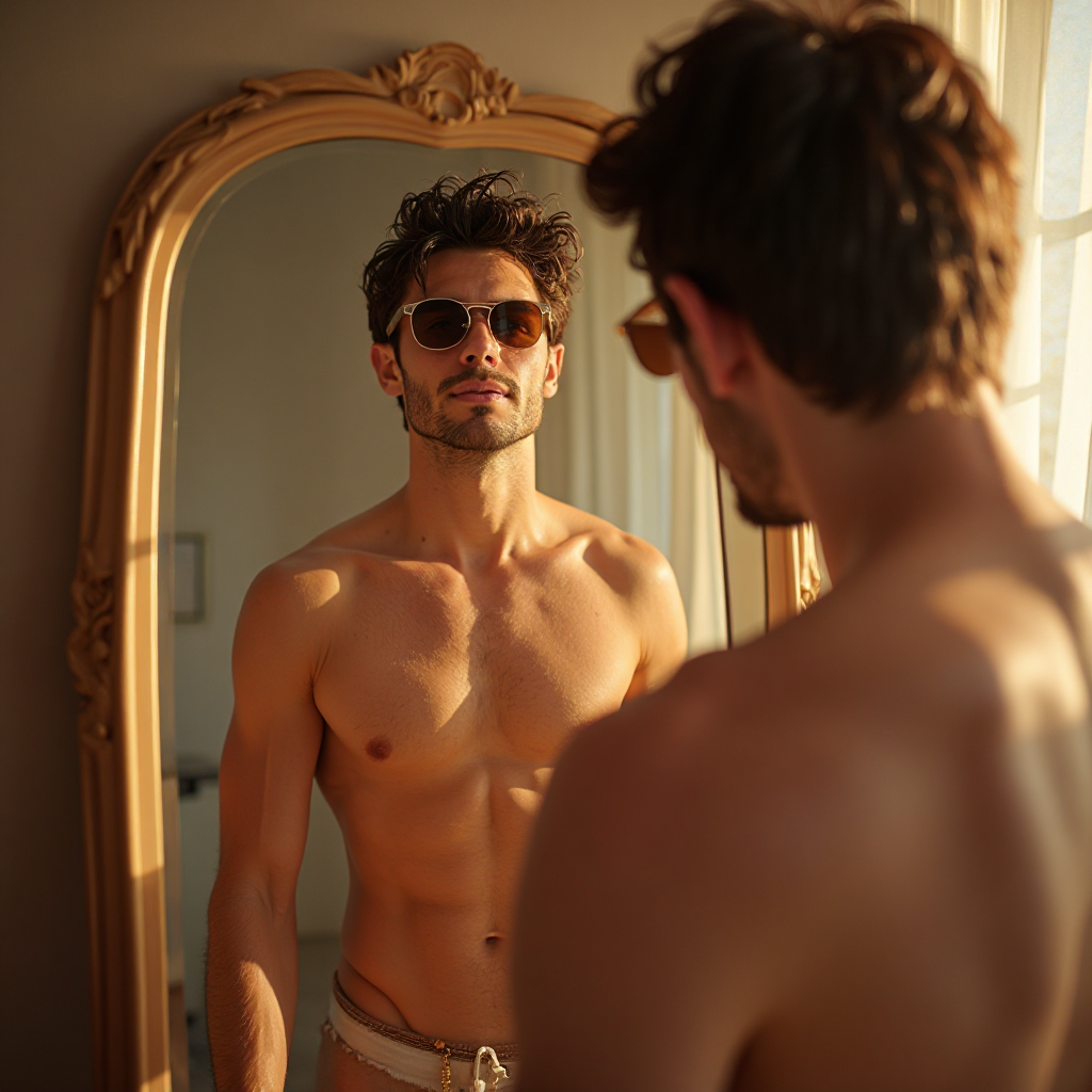 Stylish Beachwear Reflection