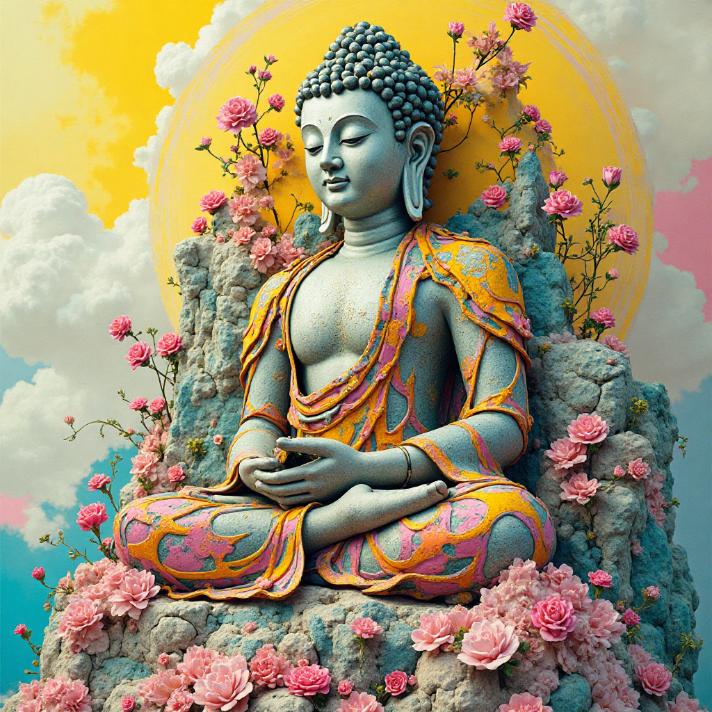 Cyborg Buddha Art