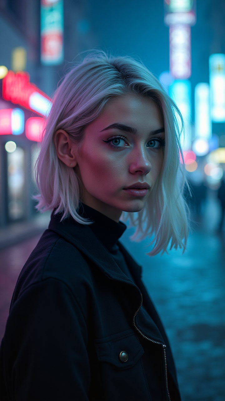Neon Fog Portrait