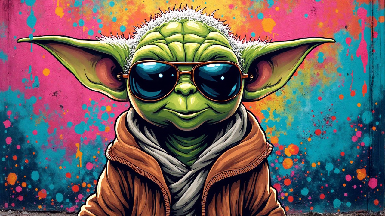 Urban Yoda Graffiti