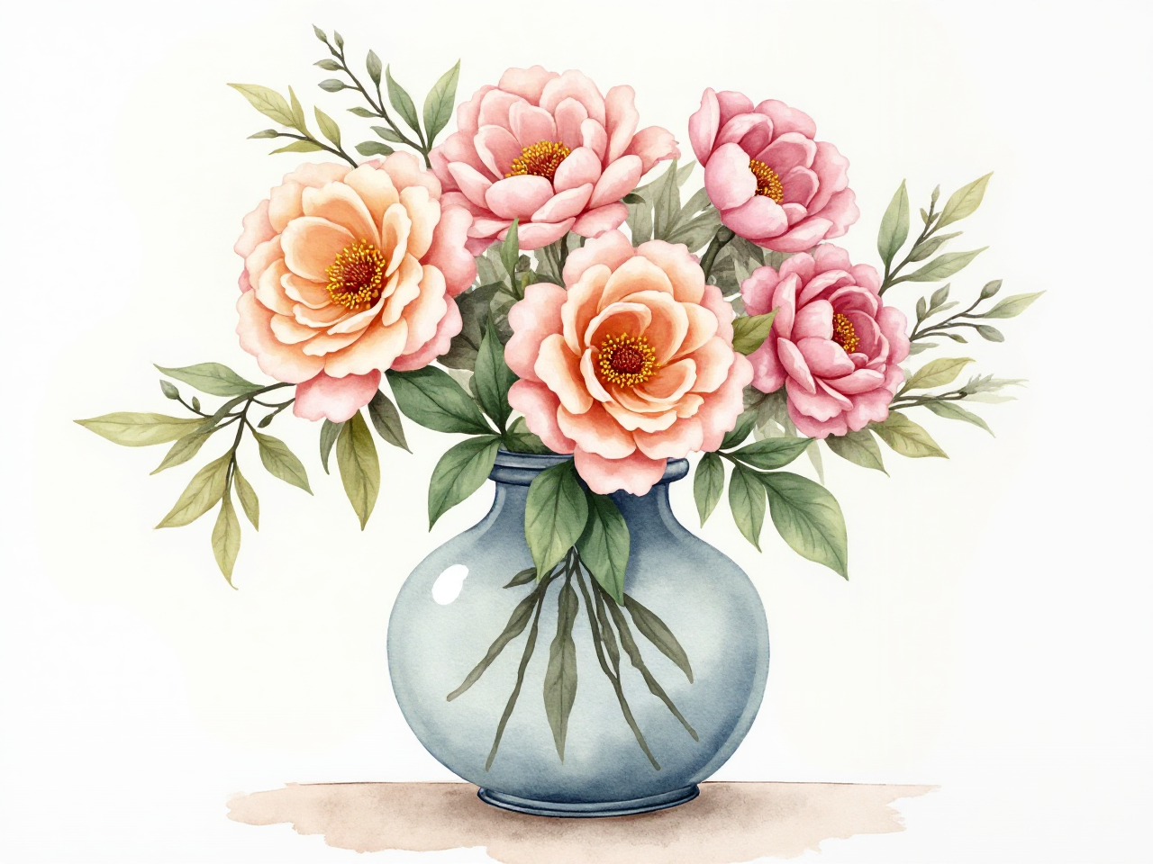 Watercolor Flower Art
