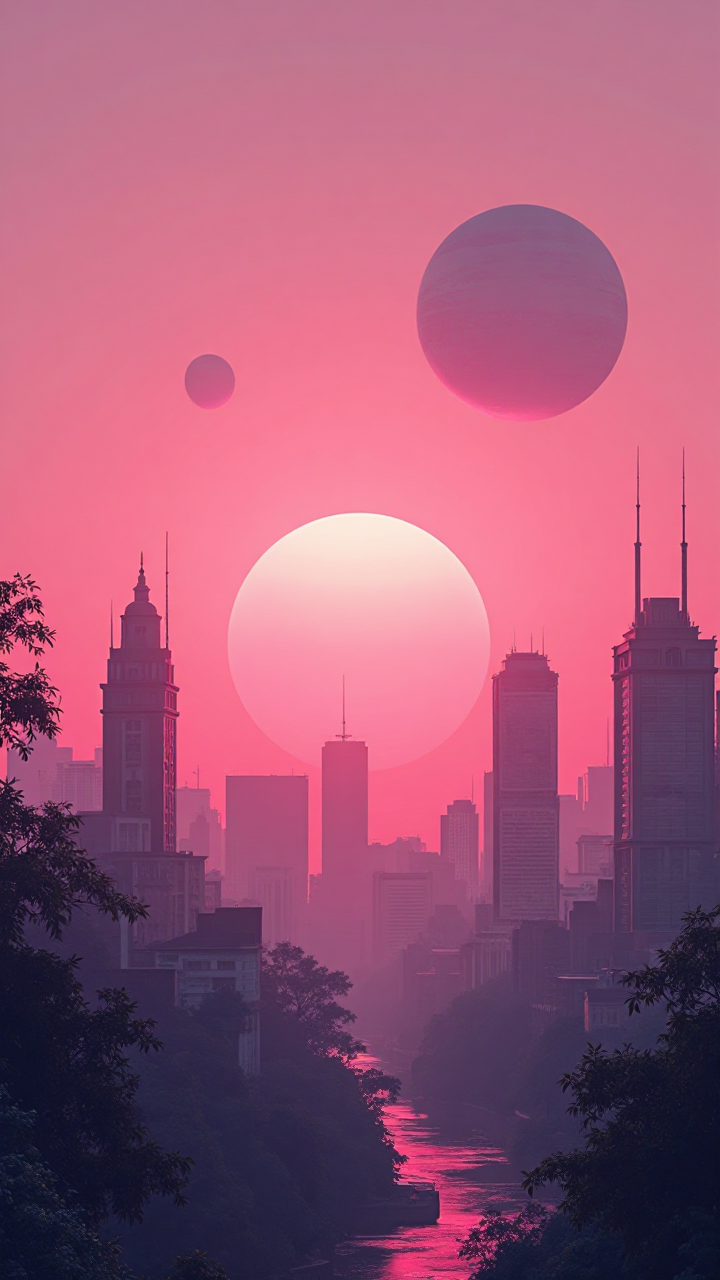 Pink Sunset City