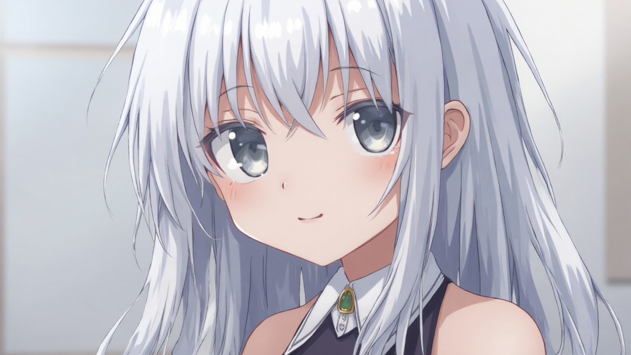 Personaje de pelo plateado 