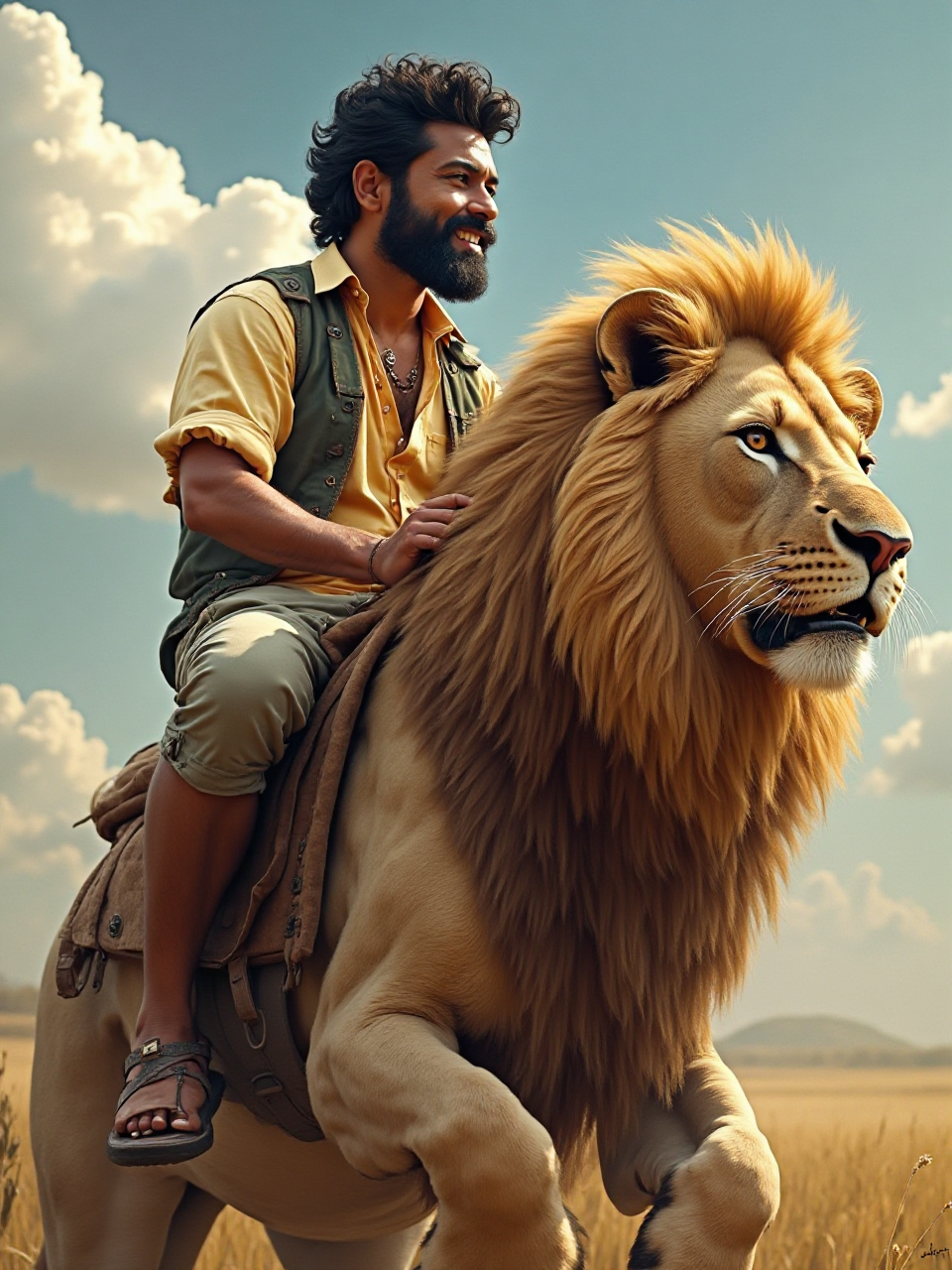 Vijay Riding Lion