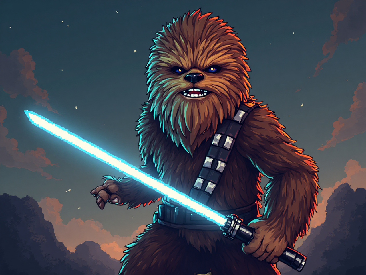 Chewbacca Saber Illustration