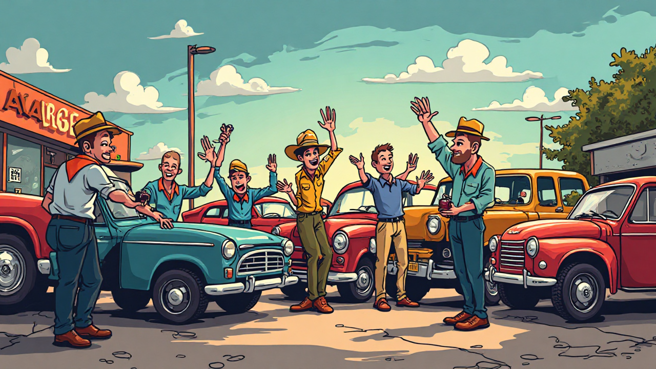 Car Salesmen Party