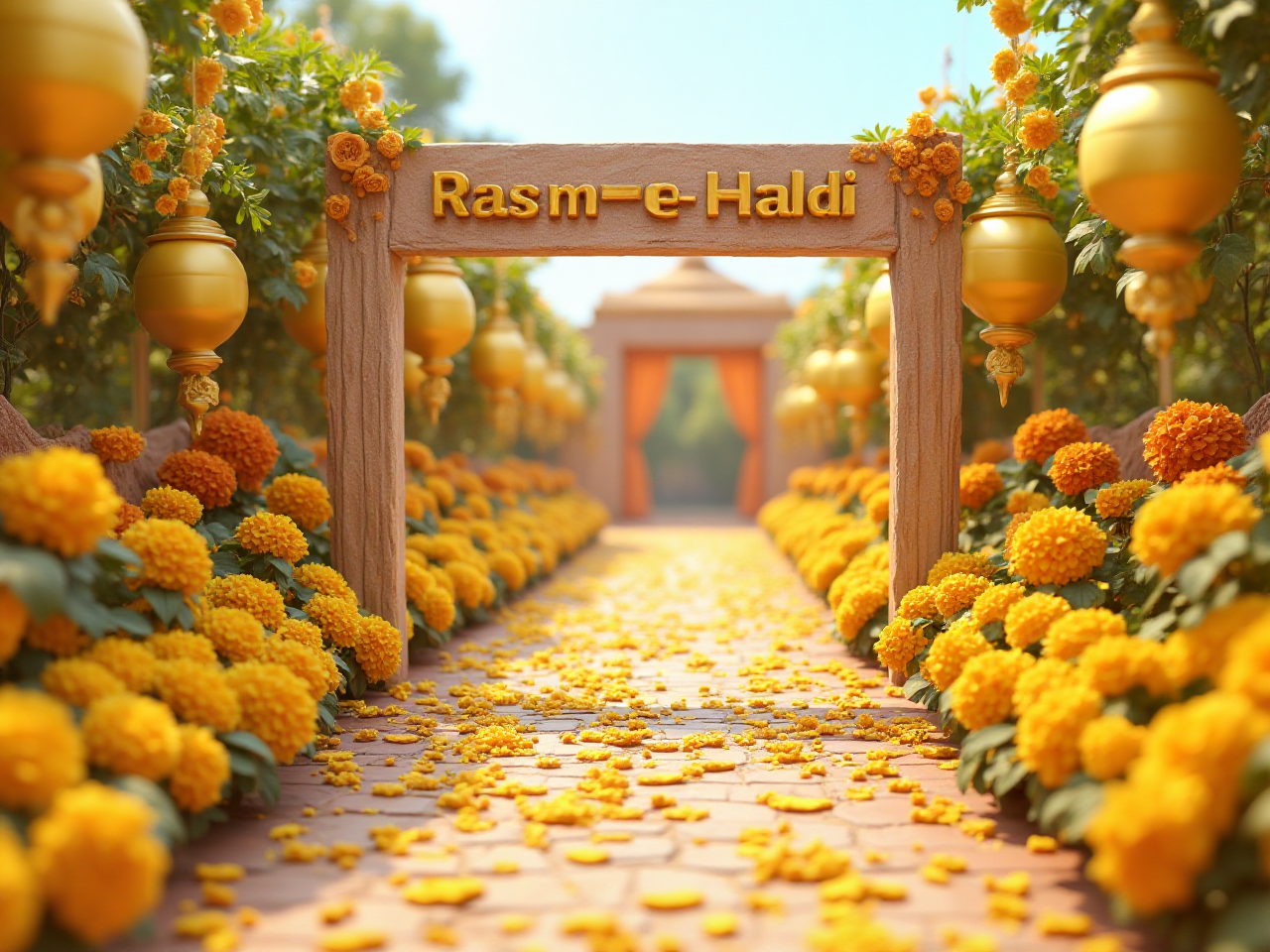Haldi Celebration Entrance