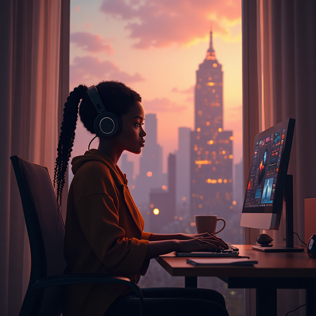 Cozy Workspace Scene
