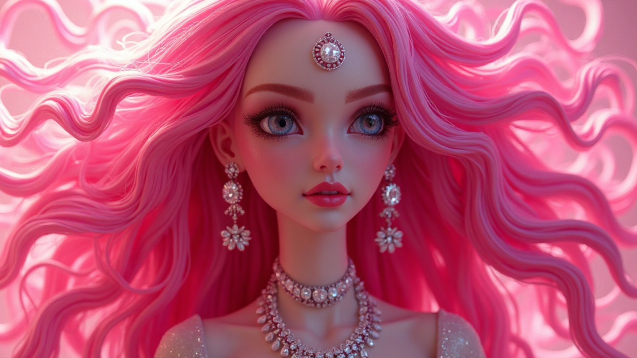 Pink Hair Art