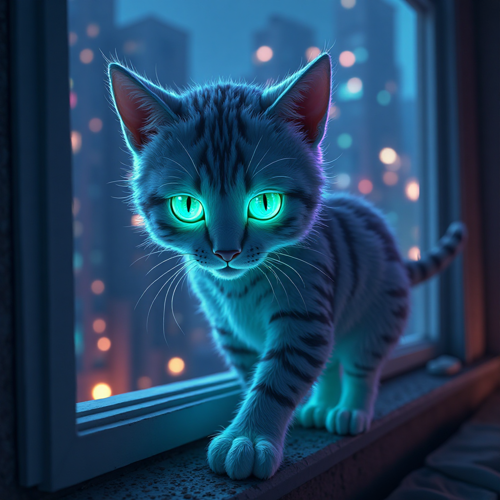 Glowing House Cat