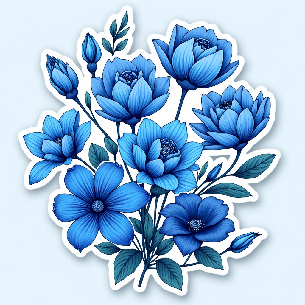 Blue Flower Art