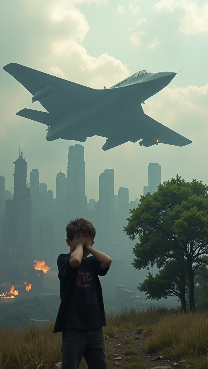 Cielo de avión de guerra 