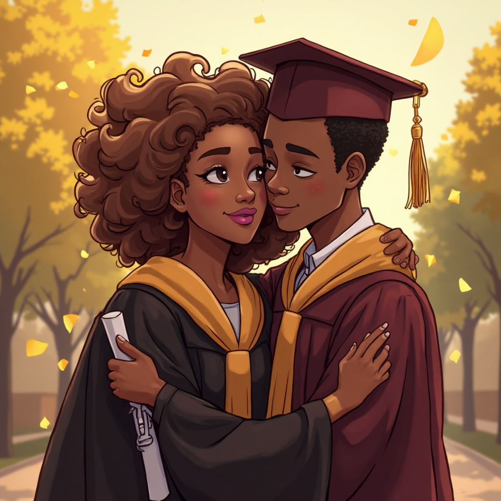 Graduates Embracing Joy
