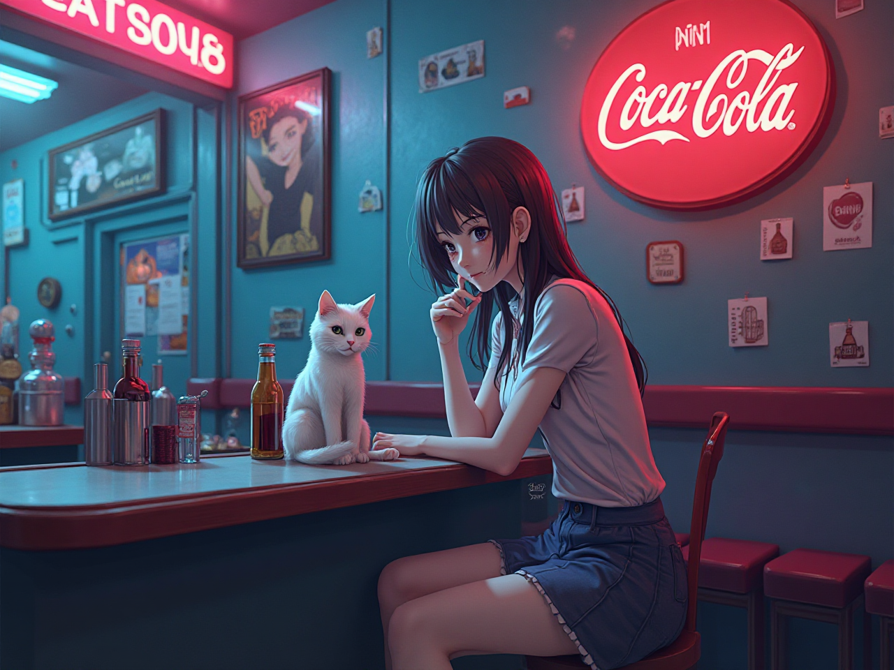 Anime Bar Scene