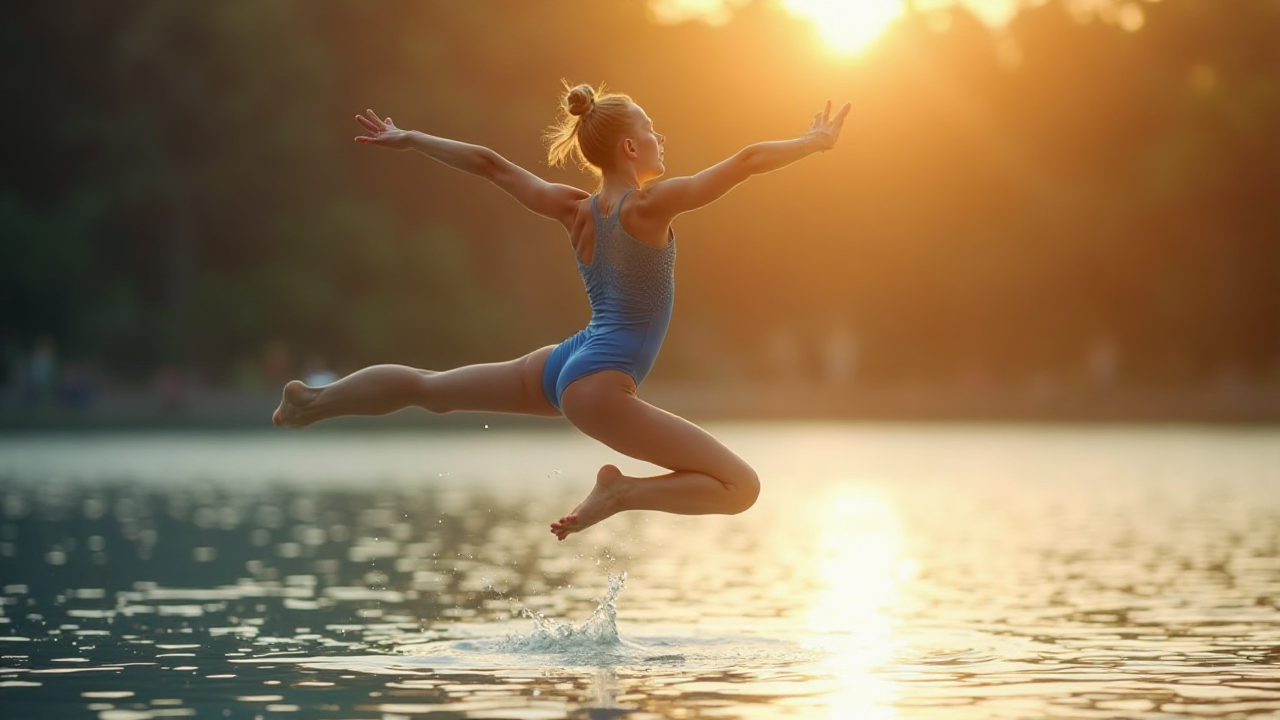 Gymnast Layout Jump