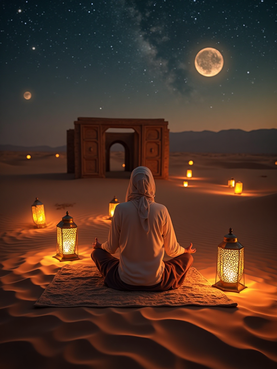 Desert Meditation Scene