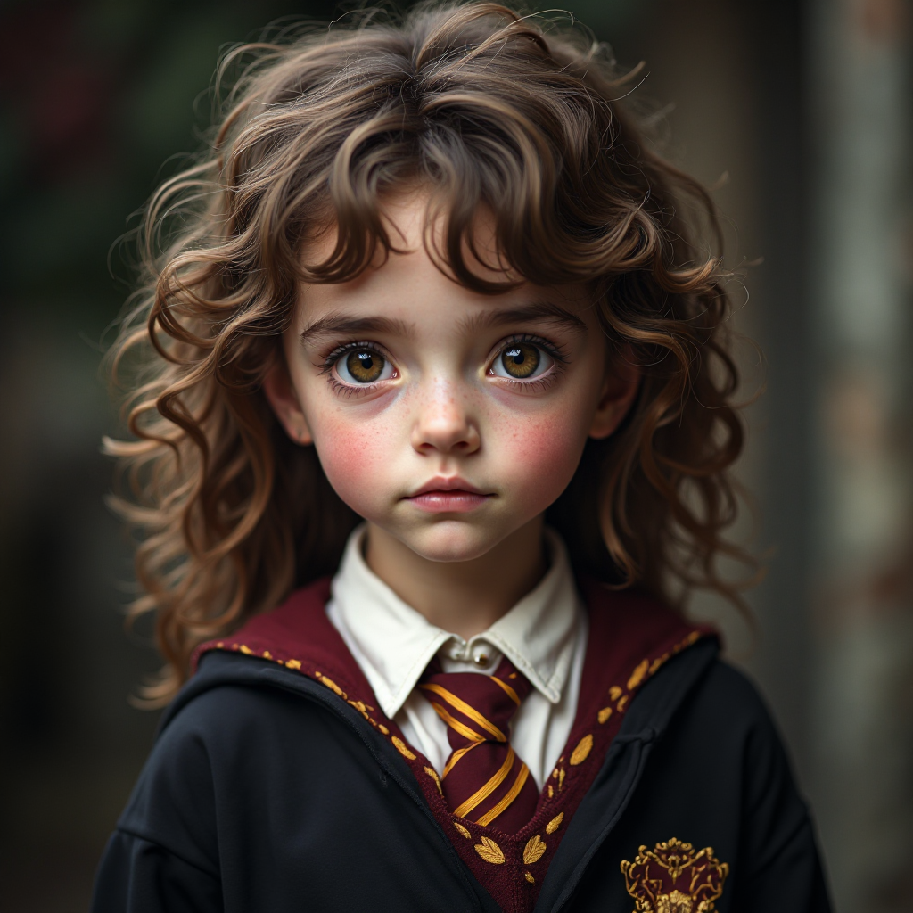 A Confident Young Girl In Hogwarts Uniform Ready For Challenges a-confident-young-girl-in-hogwarts-uniform-ready-for-challenges