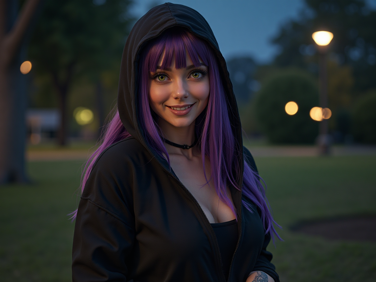 Seductive Park Scene