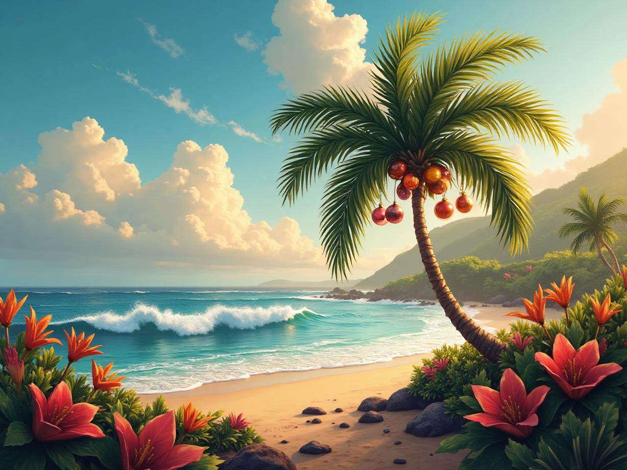 Maui Christmas Scene