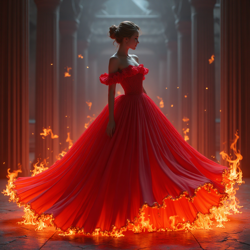 Fire Gown Portrait
