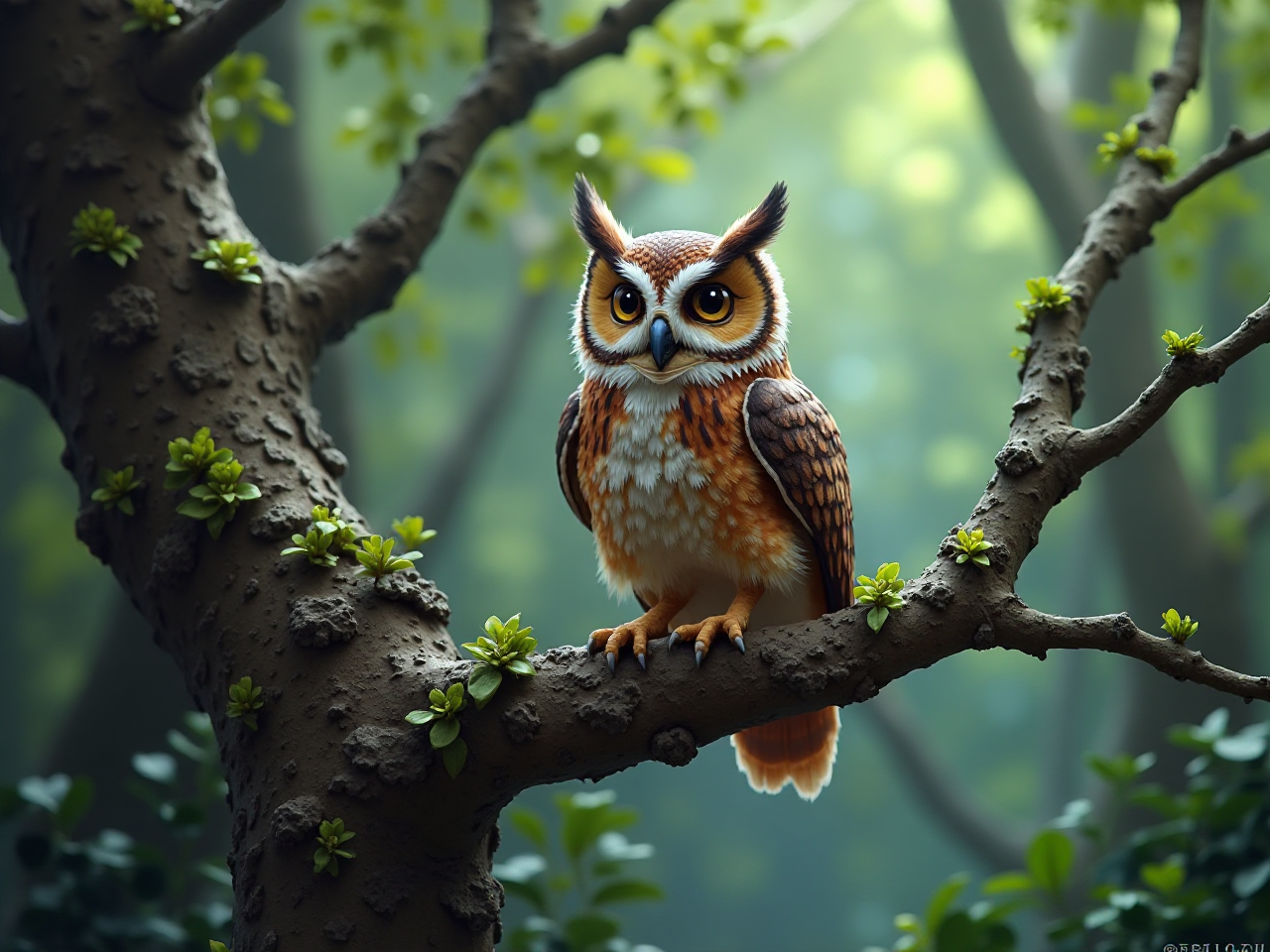 Owl Miniature Scene
