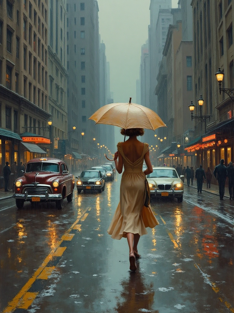 City Rain Scene