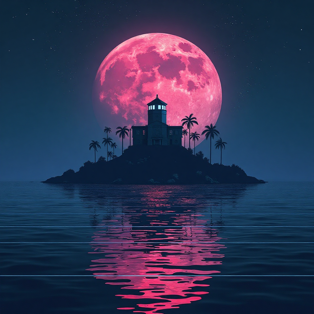 Synthwave Prison Scene