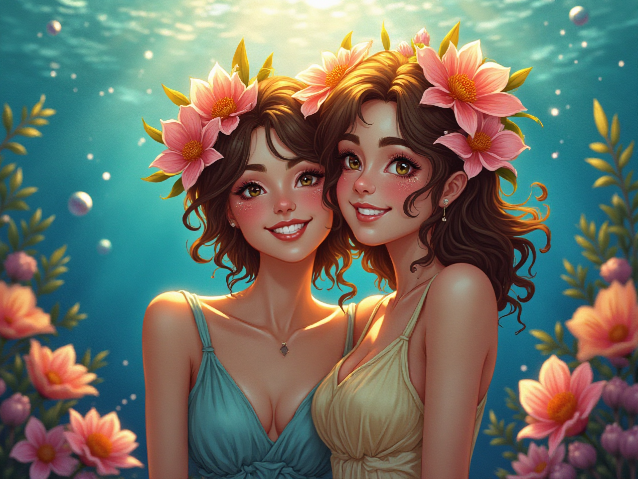 Serene Floral Scene