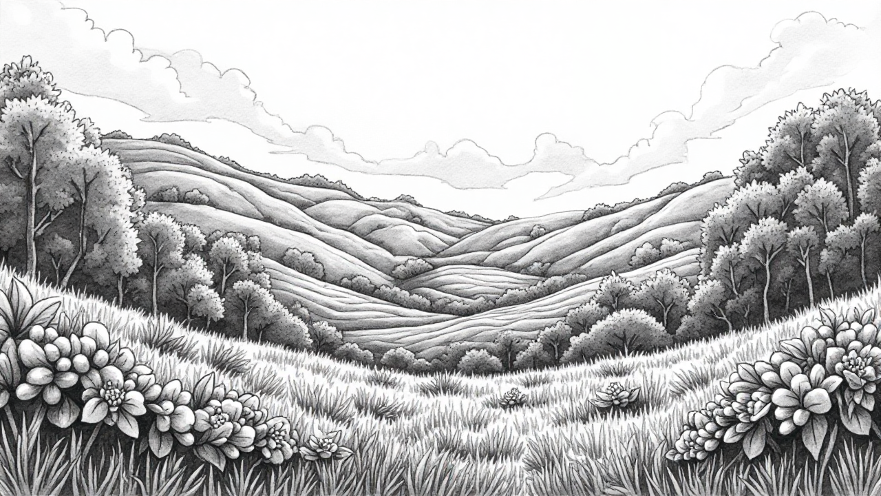 Coffee Farm Sketch
