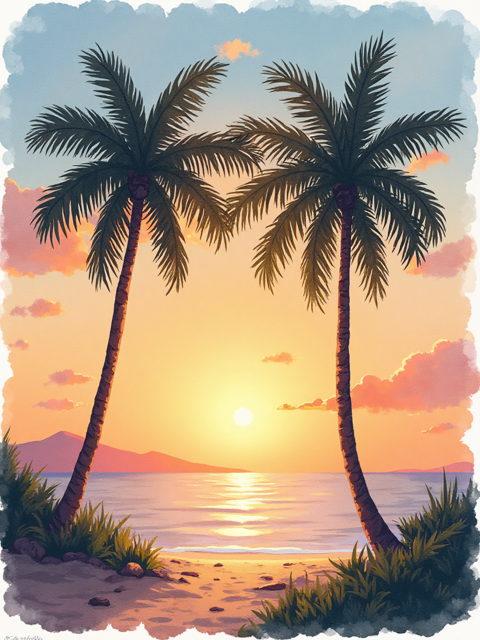 Sunset Watercolor