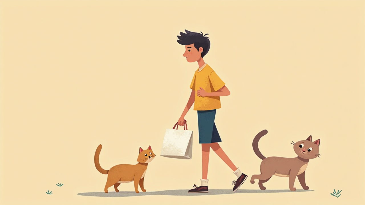 Shopping Boy Cat