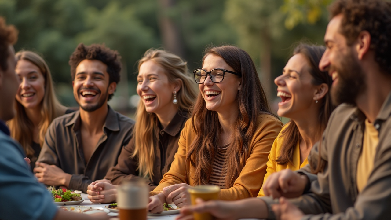 Diverse Individuals Laughing