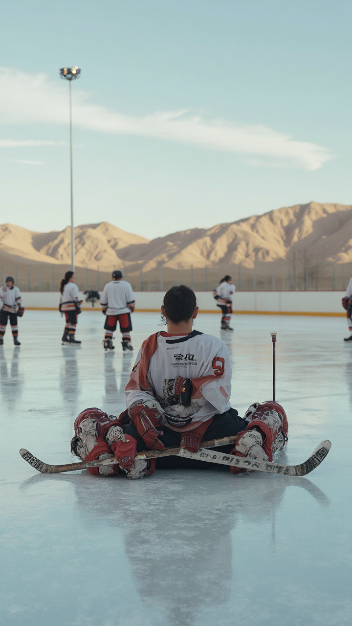 Desert Hockey Scene