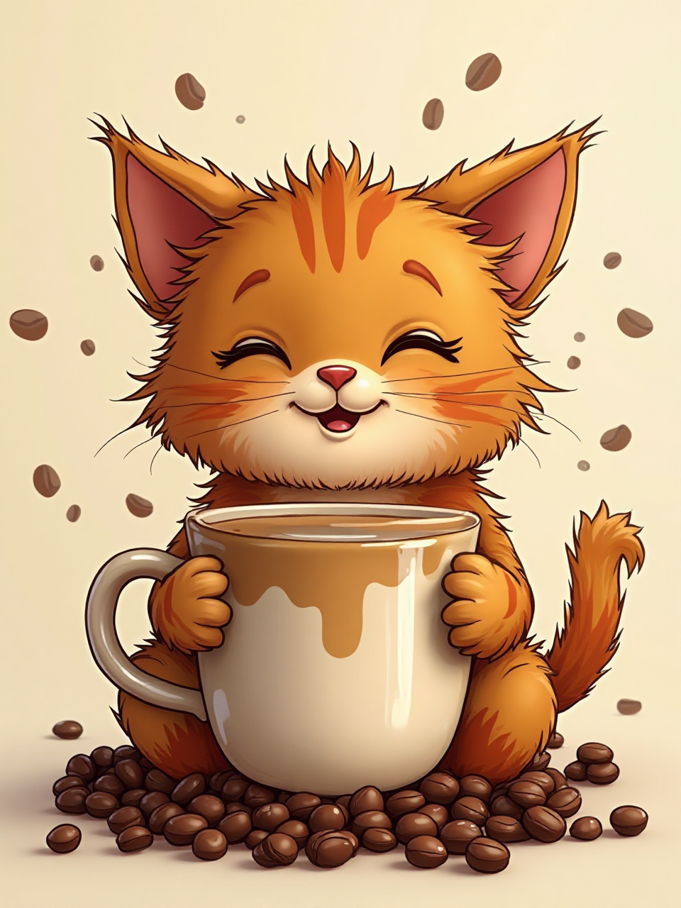 Cute Coffee Cat